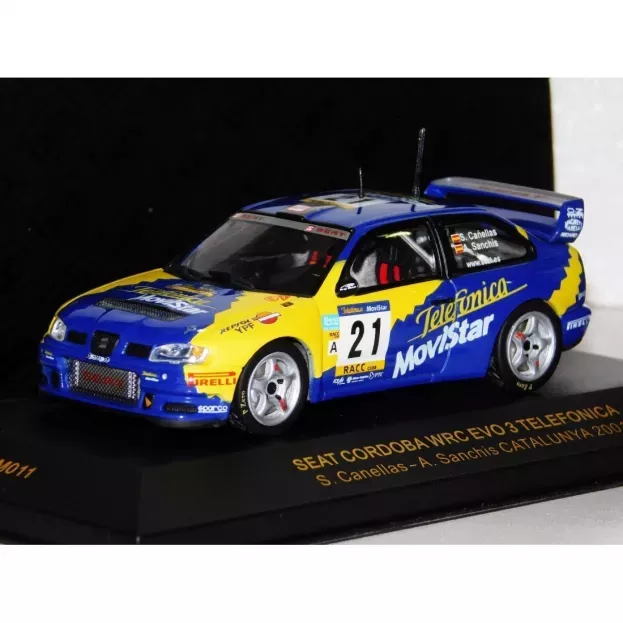 IXO Models Seat Cordoba Wrc Evo3 Telefonica N 21 Rally Catalunya 2001 S.canellas A.sanchis 1:43 RAM011