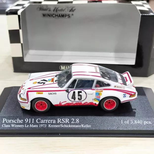 Minichamps Porsche 911 Carrera Rsr 2.8 N 45 Winner Class 24h Le Mans 1973 Kramer Schickentanz Keller 1:43 430736945