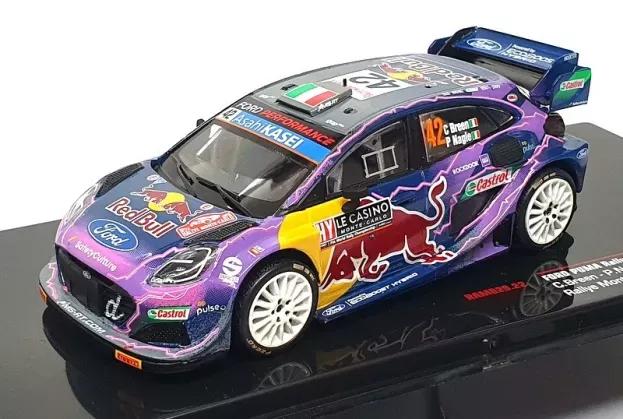 IXO Models Ford Puma Rally1 Red Bull Team Ford World Rally M-sport N 42 3rd Rally Montecarlo 2022 Craig Breen Paul Nagle 1:43 RAM829