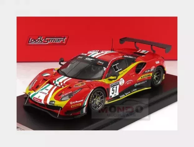 Looksmart Ferrari 488 Gt3 3.9l Turbo V8 Team Af Corse N 51 24h Spa 2020 J.calado A.pier Guidi N.nielsen 1:43 LSRC083
