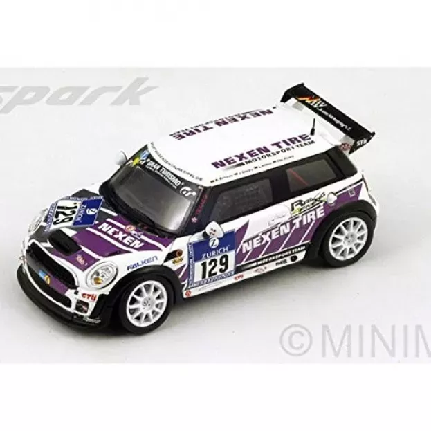 Spark Mini Cooper Jcw N 129 24h Le Mans Nurburgring 2013 R.zensen J.dercks L.wilms C.peter 1:43 SG097