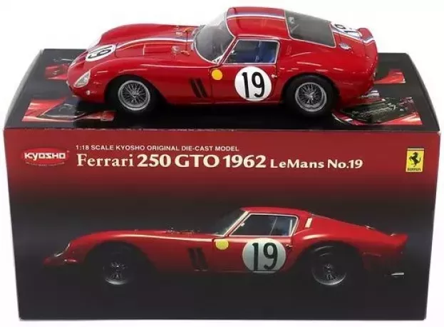 Kyosho Ferrari 250 Gto N 19 2nd 24h Le Mans 1962 Pierre Noblet Jean Guichet 1:18 08432A