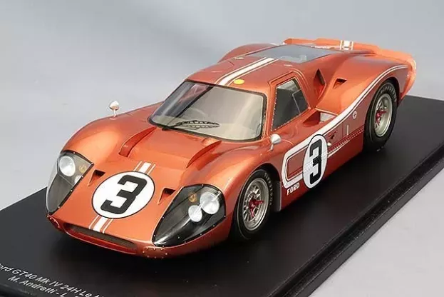 Spark Ford Gt40 7.0l V8 Team Ford Motor Company N 3 24h Le Mans 1967 M.andretti L.bianchi 1:18 18S682