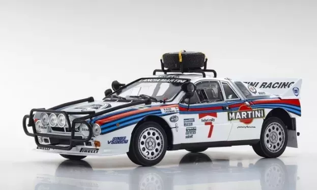 Kyosho Lancia 037 Martini N 7 4th Rally Safari 1984 M.alen I.kivimaki 1:18 08306D
