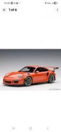 1:18 Autoart Porsche 911 (991) GT3 RS (Lava Orange)   Aa 78168