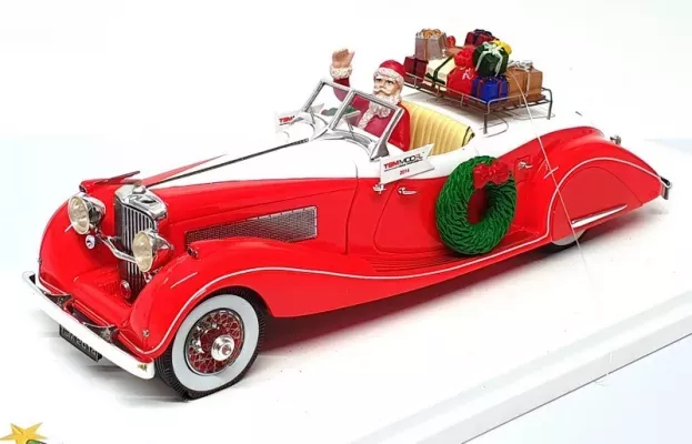 Truescale Duesenberg Sj Speedster Spider 1935 Christmas Model 2014 With Figures Babbo Natale Santa Claus 1:43 TSM144369