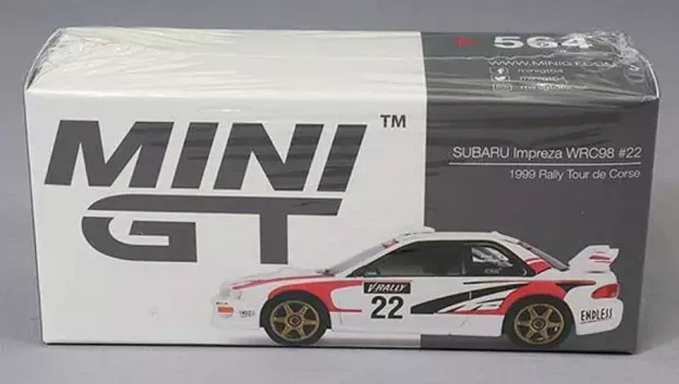 Mini-GT Subaru Impreza Wrc98 N 22 Rally Tour De Corse Lhd 1999 Toshi Arai Roger Freeman 1:64 MGT00564-L