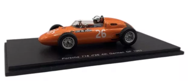 Spark Porsche F1 718 N 26 German Gp 1963 Gerhard Mitter 1:43 S1862