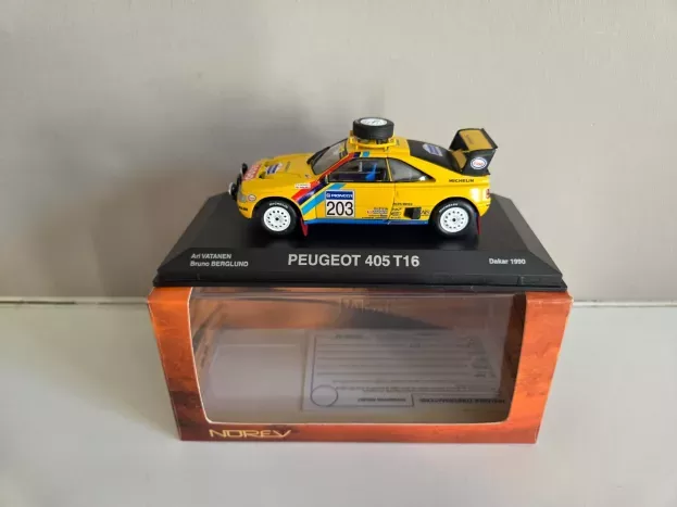 Norev Peugeot 405 T16 N 203 Rally Paris Dakar 1990 A.vatanen B.berglund 1:43 474555