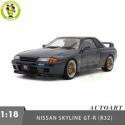 1/18 Nissan Skyline GT-R R32 V-SPEC II Autoart 77417 Gray Diecast Model Car