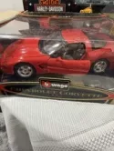 BURAGO CHEVROLET CORVETTE 1997 COD 3366 1/18 DIECAST  CAR/ RED 