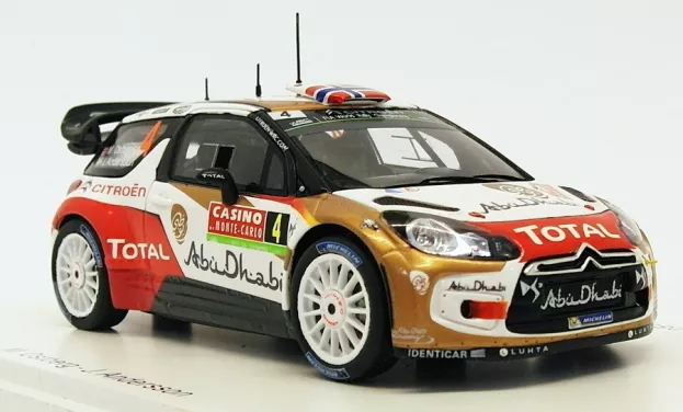 Spark Citroen Ds3 Wrc N 4 5th Rally Montecarlo 2014 M.ostberg J.andersson 1:43 S3789