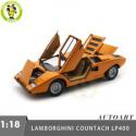 1/18 Lamborghini Countach LP400 AUTOart 74647 Orange Diecast Model Car