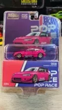 Enigma Exclusive Pop Race 1/64 Scale Pandem Civic EG6 Pink Model Car Pre008