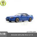 1/18 Nissan Skyline GT-R R32 V-SPEC II Autoart 77415 Blue Diecast Model Car