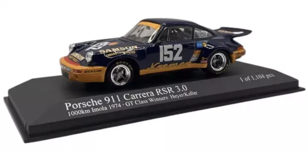 Minichamps Porsche 911 Carrera Rsr Coupe Samason Team Kremer N 152 Winner Gt Class 1000km Imola 1974 Heyer Keller 1:43 430746952