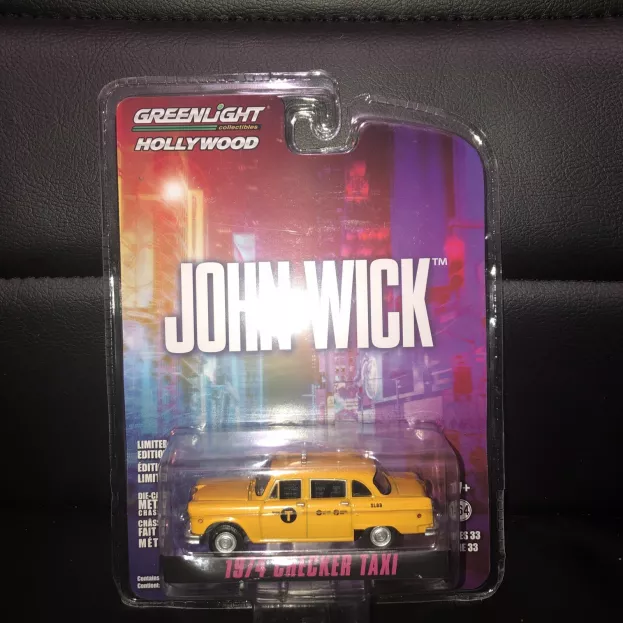 Greenlight Checker Marathon Taxi 1974 John Wick Iii Parabellum Movie 1:64 44930F