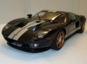 Autoart 1/18 Ford Gt Black/Silver Stripe 73023 1 18 2004 Black With White