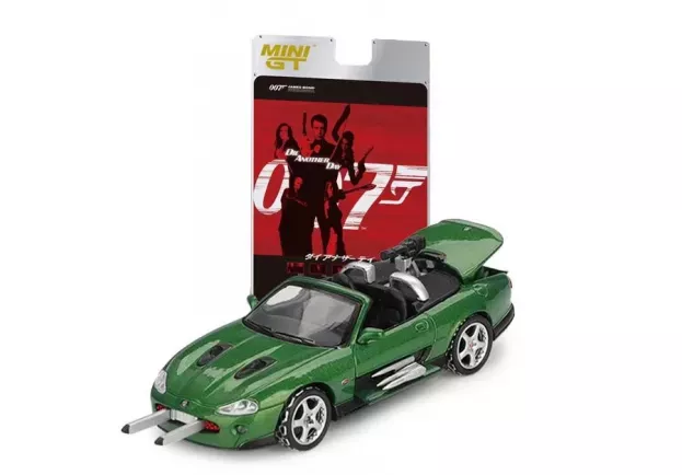 Mini GT Jaguar Xkr Spider Open 2002 James Bond 007 Die Another Day La Morte Puo' Attendere Chinese Blister Packaging 1:64 MGT00908-007TC