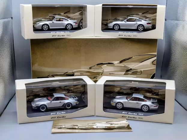 Minichamps Porsche 911 Turbo Set History 1976 964 1991 993 1997 996 2000 1:43 WAP020SET04