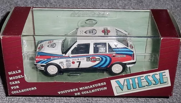 Vitesse Lancia Delta 16 Valvole Martini N 7 Rally Montecarlo 1990 B. Occelli D. Auriol 1:43 SM60