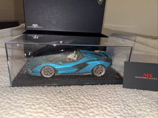 MR Models Lamborghini Sian Fkp 37 Hybrid Roadster Open 2020 Con Vetrina With Showcase 1:18 LAMBO047