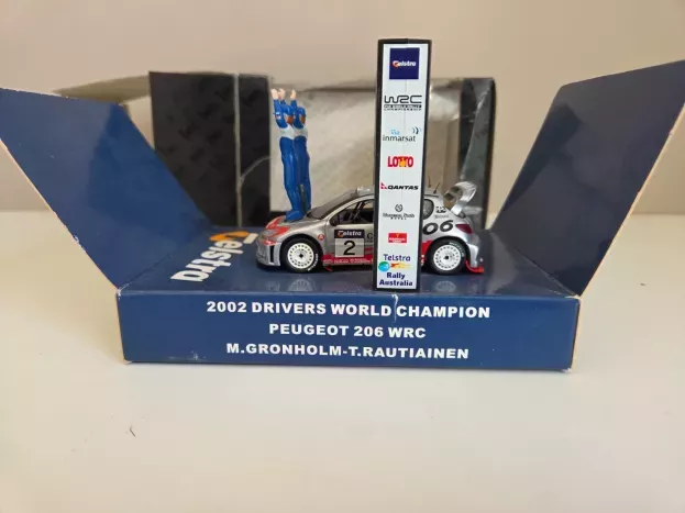 IXO Models Peugeot 206 Wrc N 2 Podium Winner Rally Australia 2002 M.gronholm T.rautiainen With Figures 1:43 RAM095