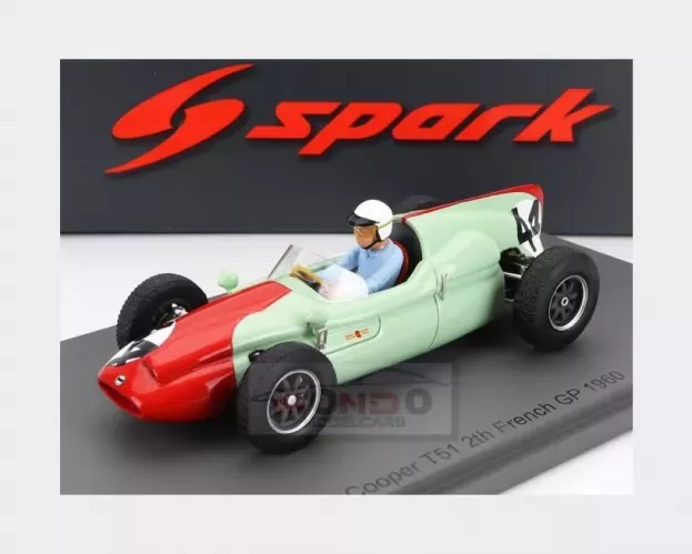 Spark Cooper F1 T51 N 44 2nd France Gp 1960 O.gendebien 1:43 S8052