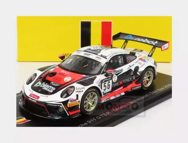 Spark Porsche 911 991-2 Gt3 Team Dinamic Motorsport N 56 24h Spa 2020 A.de Leener M.o.pedersen A.rizzoli C.sbirrazzuoli 1:43 SB406