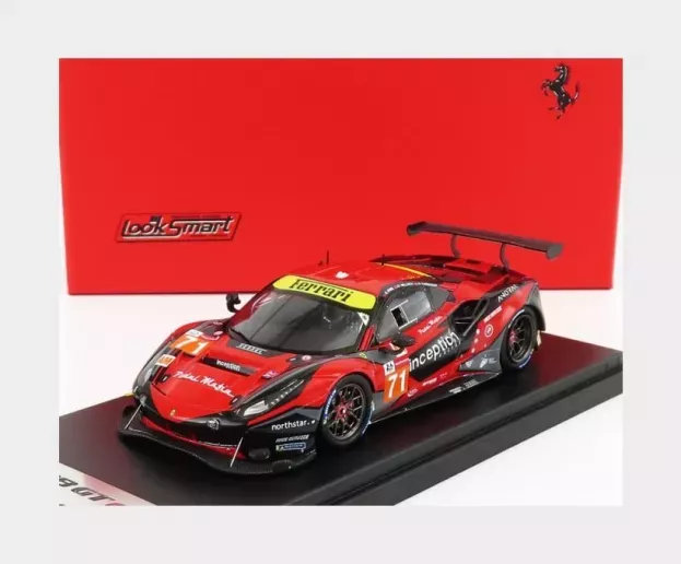 Looksmart Ferrari 488 Gte Evo 3.9l Turbo V8 Team Inception Racing N 71 24h Le Mans 2021 B.barnicoat B.iribe O.millroy 1:43 LSLM129