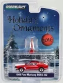 GreenLight 1969 Ford Mustang BOSS 302 Holiday Ornaments 2016 - 40010 NRFP Red