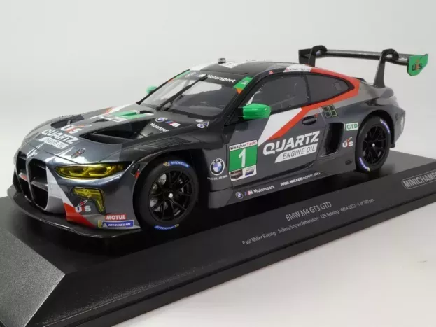Minichamps Bmw 4-series M4 Gt3 3.0l Twin Turbo Team Paul Miller Racing N 1 Gtd Imsa 12h Sebring 2022 E.johansson B.sellers M.snow 1:18 155222001
