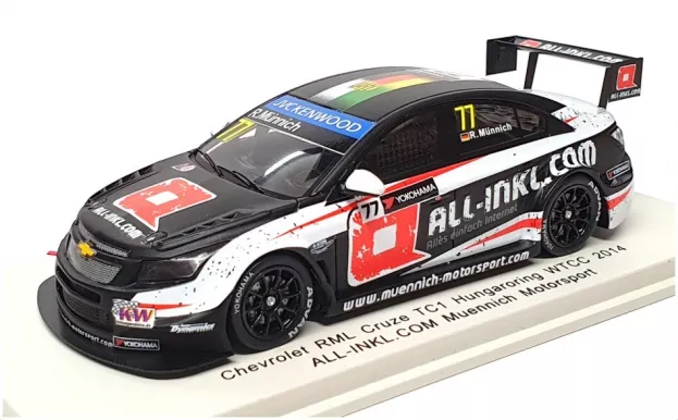 Spark Chevrolet Cruze Tc1 N 77 Wtcc Hungaroring 2014 R.munnich 1:43 S2464