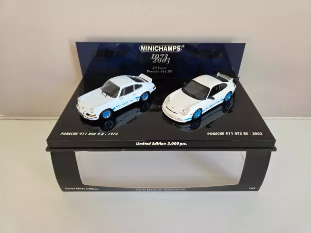 Minichamps Porsche 911 Rsr 2.8 1973 + 911 996 Gt3 Rs 2003 30th Anniversary Double Set 1:43 402036269