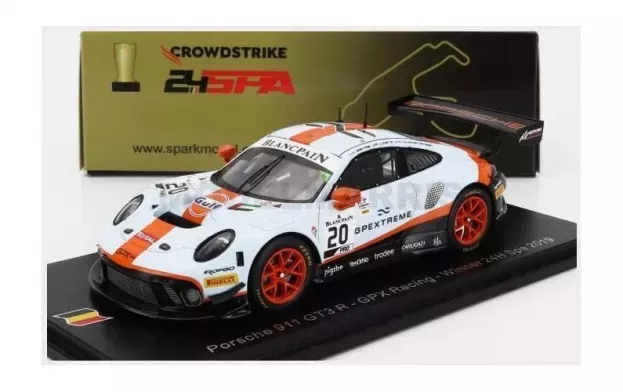 Spark Porsche 911 991 Gt3 R 4.0l Flat-6 Team Gpx Racing N 20 Winner 24h Spa 2019 Richard Lietz Michael Christensen Kevin Estre 1:43 43SPA2019
