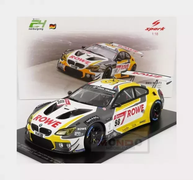 Spark Bmw 6-series M6 Gt3 Team Rowe Racing N 98 2nd 24h Nurburgring 2021 C.de Philippi M.tomczyk S.van Der Linde M.wittmann 1:18 18SG053