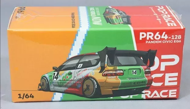 Pop Race Honda Civic Eg6 V1.5 Pandem N 14 Racing 1993 1:64 PR640128