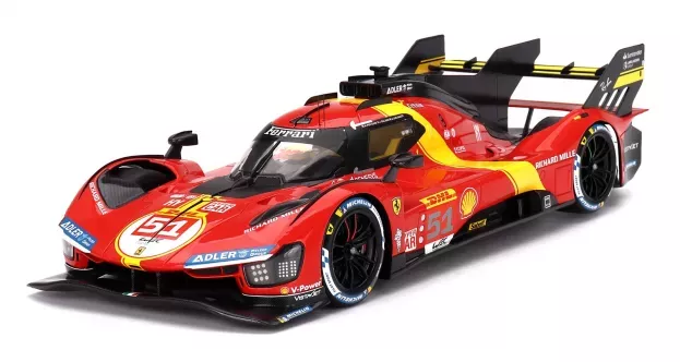 BBR Ferrari 499p 3.0l Turbo V6 Team Ferrari Af Corse N 51 3rd Wec 6h Spa 2023 Alessandro Pier Guidi James Calado Antonio Giovinazzi 1:18 BBRCS18004