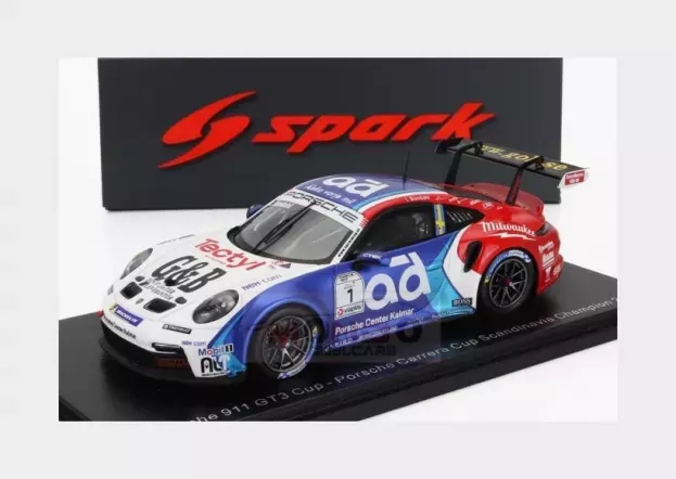 Spark Porsche 911 991-2 Gt3 Team Ad N 1 Champion Scandinavian Porsche Carrera Cup Season 2022 L.sundahl 1:43 S5233