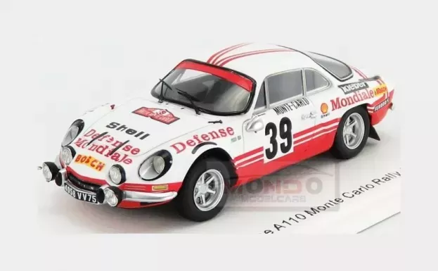 Spark Renault Alpine A110 N 39 Rally Montecarlo 1973 C.ballot-lena J.c.morenas 1:43 S6112