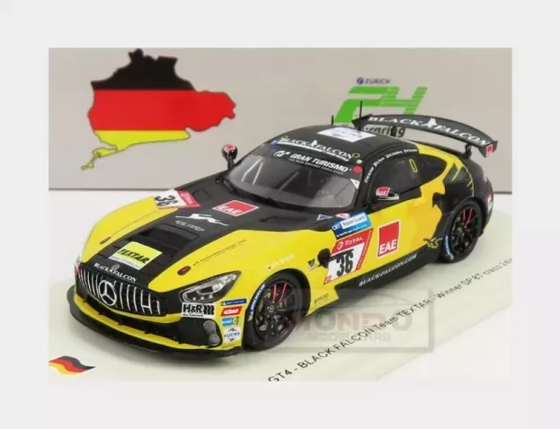 Spark Mercedes Amg Gt4 Team Black Falcon Textar N 36 Winner Sp8 Class 24h Nurburugring 2021 K.mustafa Mehmet G.piana M.stursberg E.yucesan 1:43 SG767