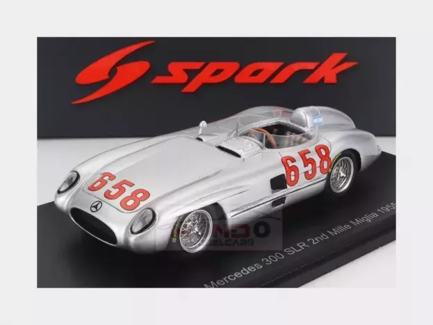 Spark Mercedes 300 Slr Spider N 658 2nd Mille Miglia 1955 Juan Manuel Fangio 1:43 S5857