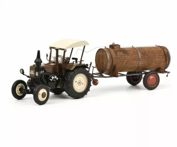 Schuco Lanz Bulldog Tractor With Manure Trailer 1956 Trasporto Letame 1:32 7699