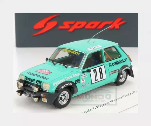 Spark Renault R5 Alpine N 28 Rally Montecarlo 1979 B.saby M.guegan 1:43 S6036