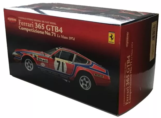Kyosho Ferrari 365 Gtb 4 N 71 Le Mans 1974 1:18 08164A