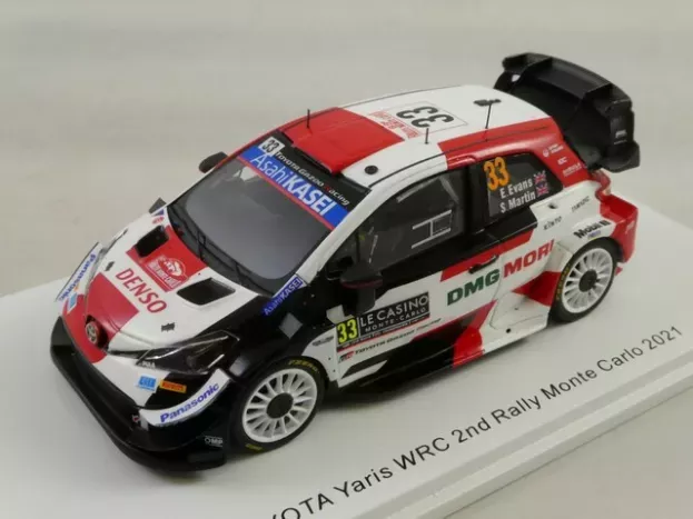 Spark Toyota Yaris Wrc Team Toyota Gazoo Racing Wrt N 33 2nd Rally Montecarlo 2021 E.evans S.martin 1:43 S6583