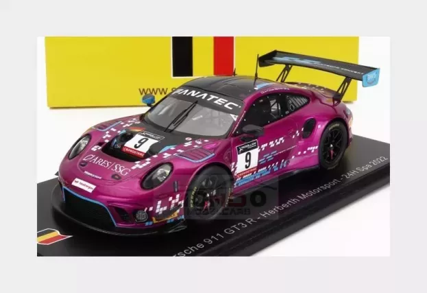 Spark Porsche 911 991-2 Gt3 R Team Herbert Motorsport N 9 24h Spa 2022 A.au K.tse D.pereira J.evans 1:43 SB535