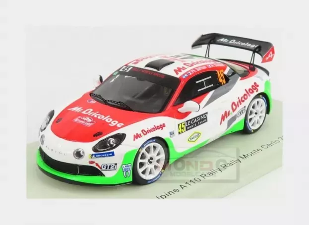 Spark Renault A110 Alpine N 45 Rgt Class Rally Montecarlo 2021 P.baffoun A.dunand 1:43 S6579