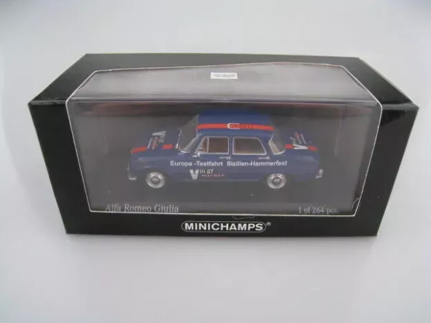 Minichamps Alfa Romeo Giulia Europa-testfahrt Sizilien-hammerfest 1970 1:43 400120905