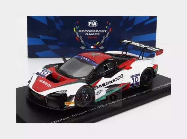 Spark Mclaren 720s Gt3 Team Morocco N 10 Fia Motorsport Games Sprint Cup Paul Richard 2022 M.banyahia 1:43 S6335